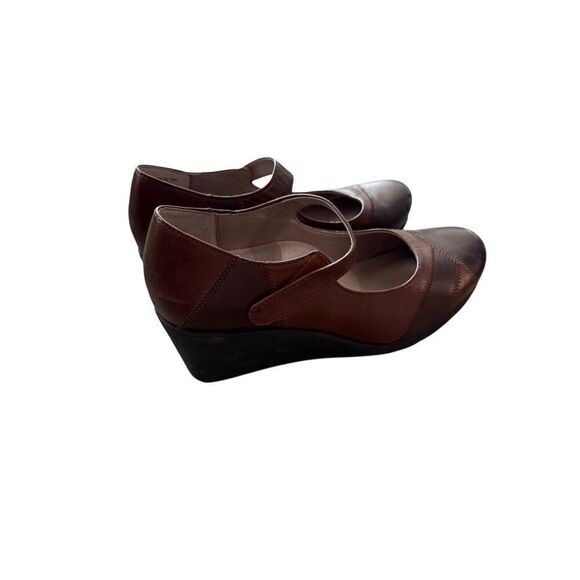 Abeo Ginger Womens Brown Bio System Leather Wedge Comfort Mary Jane Size 7N - Picture 5 of 5
